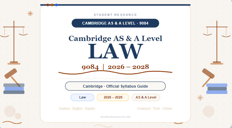 Cambridge AS & A Level Law 9084 (2026-2028)