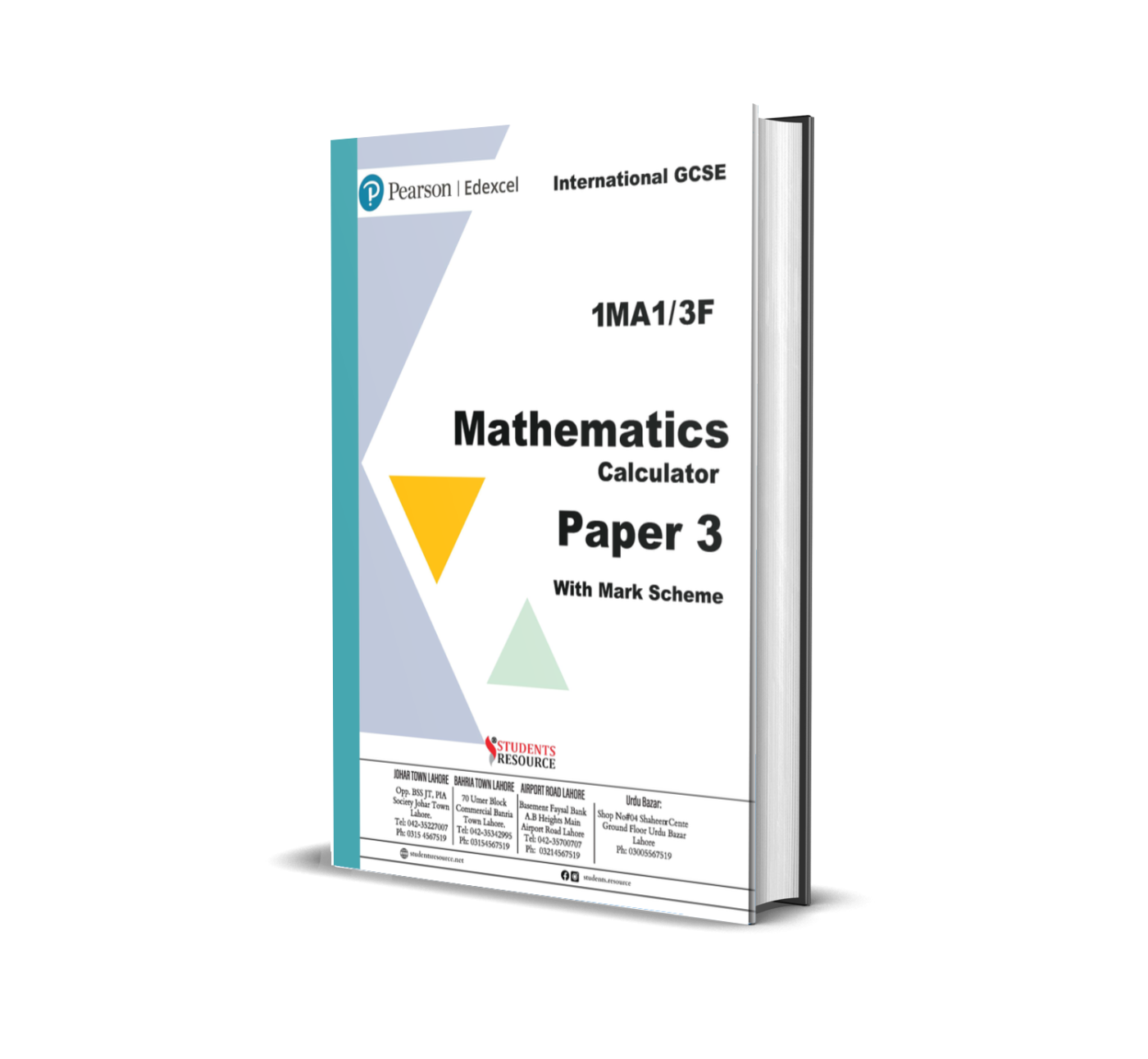 Edexcel GCSE Mathematics Paper 3 | 1MA1/3F | 2017-2024 | Mark Scheme | Ring Bind