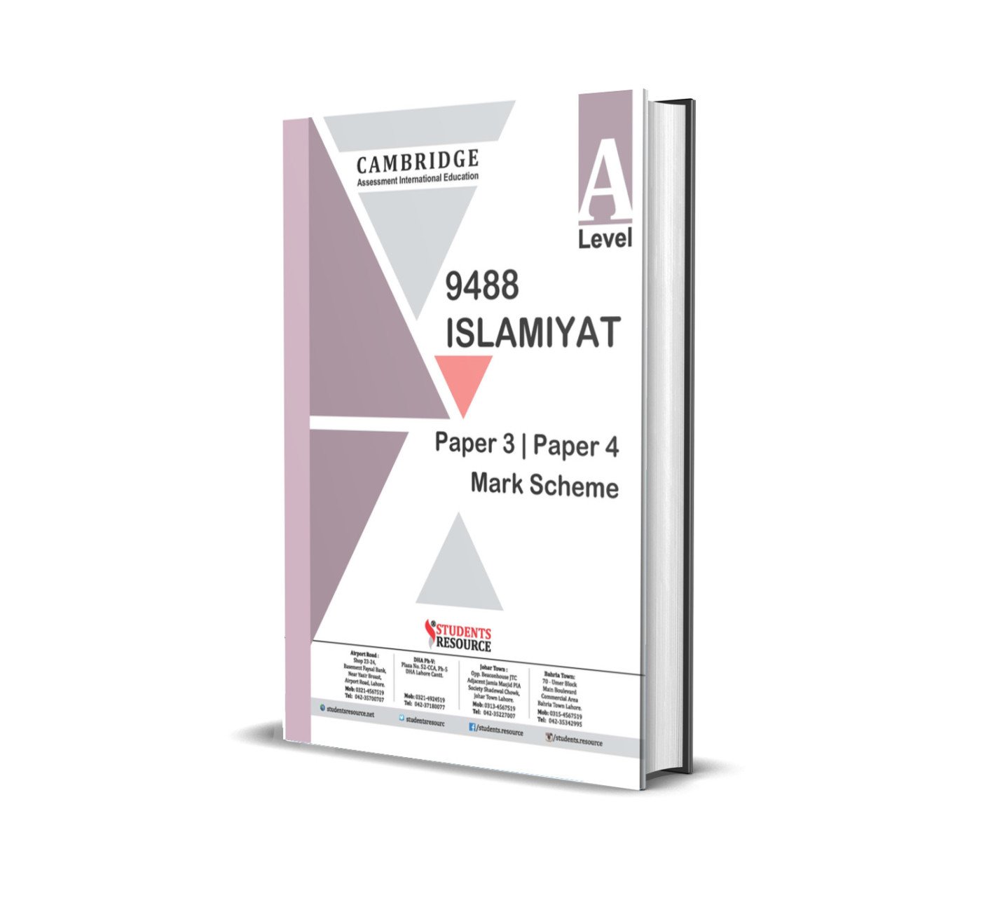 A Level Islamic Studies 9488 Paper 3 & 4 Yearly | 2021-2025 | Ring Bind | Mark Scheme