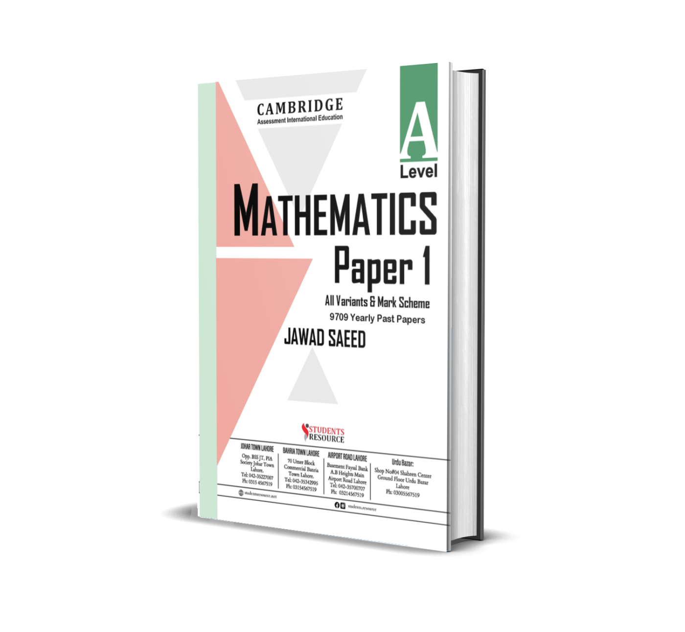 A Level Mathematics 9709 Paper 1 (Pure-1) Yearly | 2021-2025 | Ring Bind | Mark Scheme