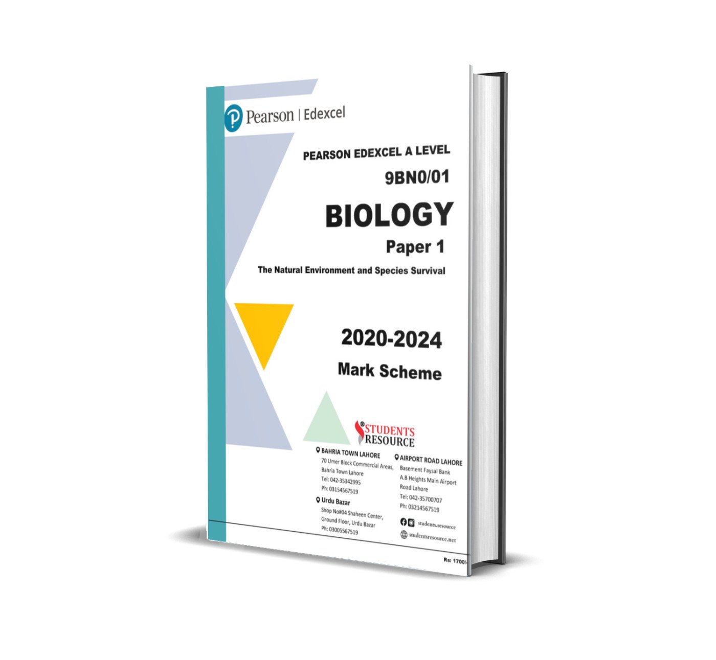 A Level Biology Paper 1 | 9BN0/01 | 2020-2024 | Mark Scheme | Ring Bind