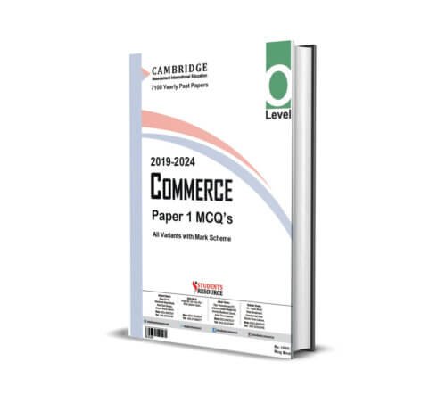 O Level Commerce 7100 Paper 1 Yearly | 2019-2024 | Mark Scheme | Ring Bind